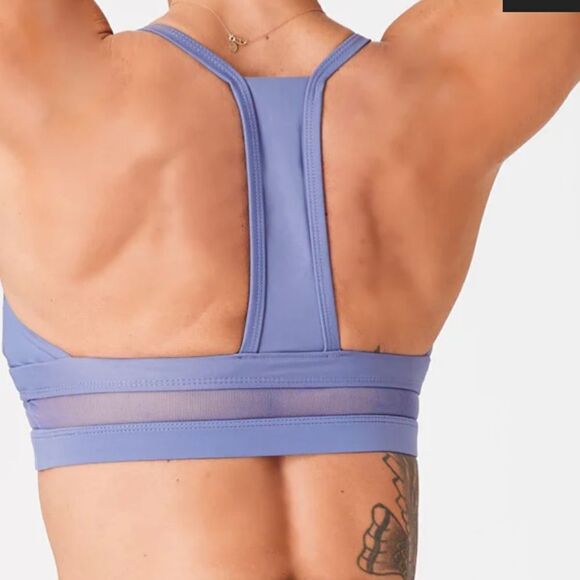 ZENTOA RACERBACK MESH DETAIL SWIM TOP XS PURPLE NWT - Picture 2 of 4